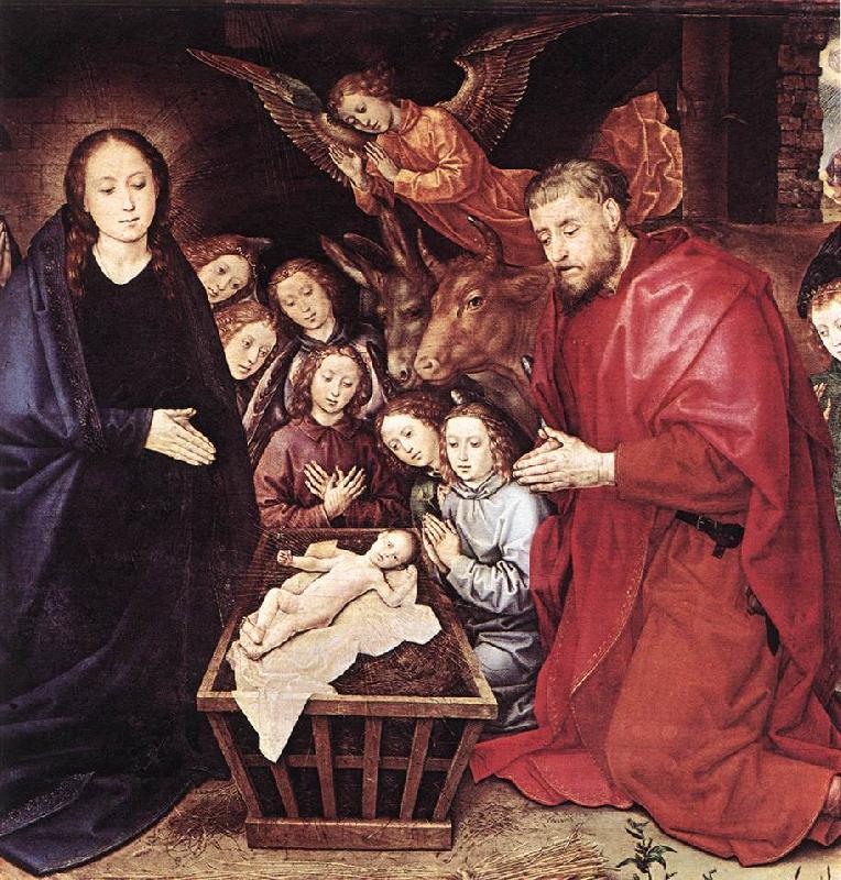 GOES, Hugo van der Adoration of the Shepherds (detail) sdg